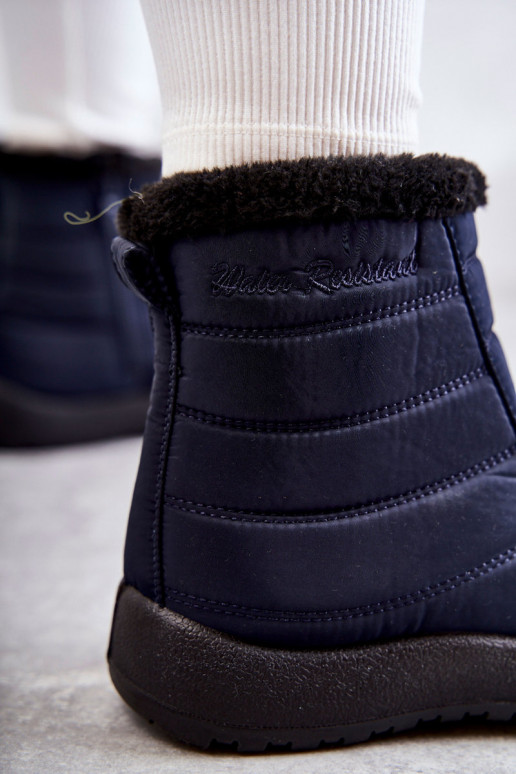 Bottes de neige pour femmes en bleu foncé Mezyss