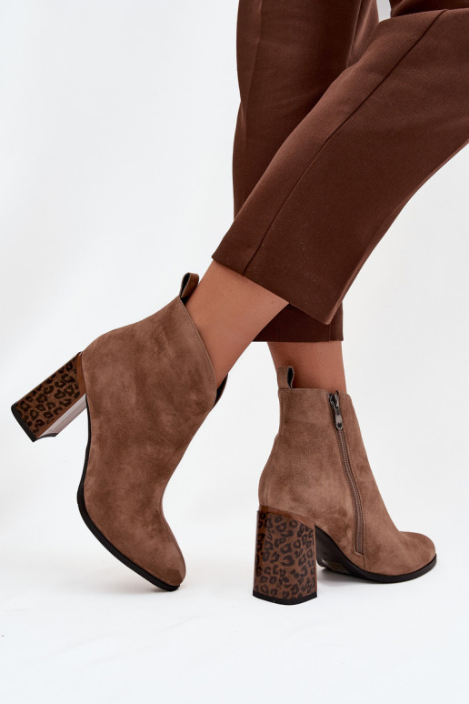 Bottines en faux daim avec isolation en sable Zivella