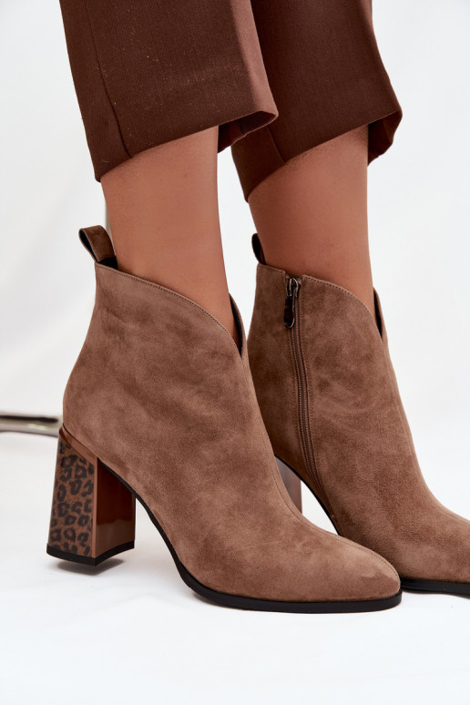 Bottines en faux daim avec isolation en sable Zivella