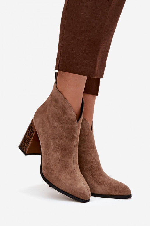Bottines en faux daim avec isolation en sable Zivella
