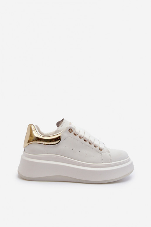 Baskets en cuir pour femmes GOE NN2N4031 blanches