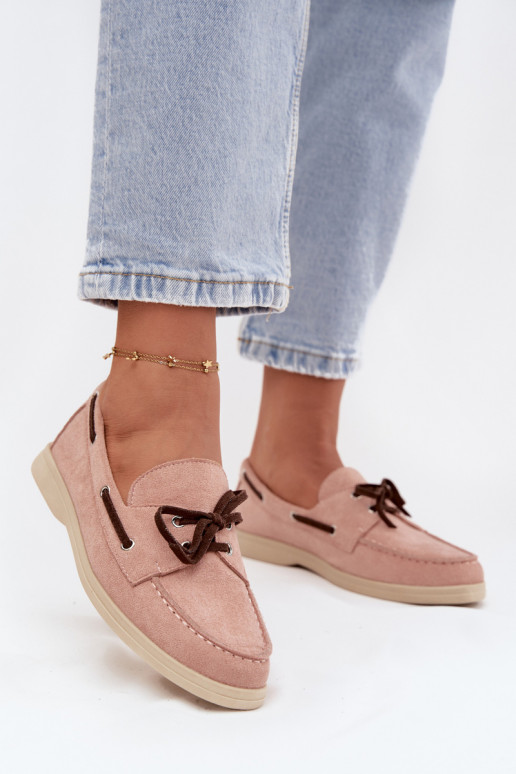 Mocassins pour femmes avec détails élégants Calivra rose clair
