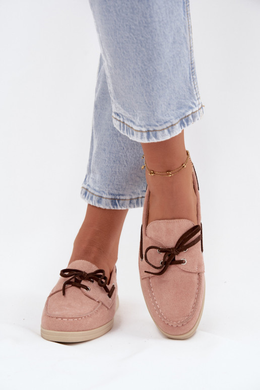 Mocassins pour femmes avec détails élégants Calivra rose clair