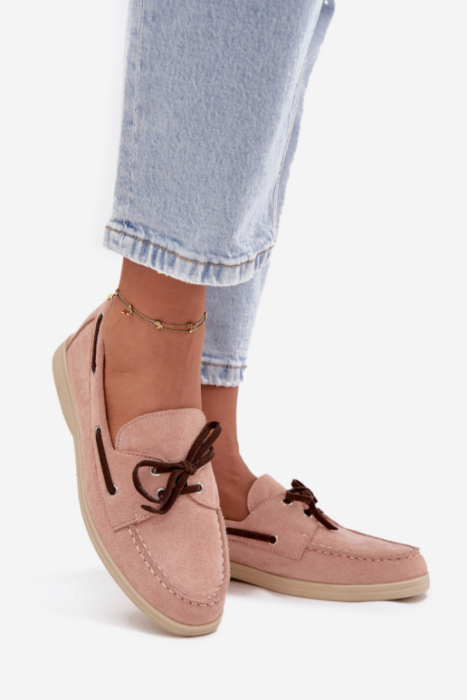 Mocassins pour femmes avec détails élégants Calivra rose clair