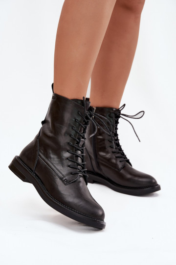 Bottines de travail isolées en cuir pour femmes Big Star SS274480 noires 2