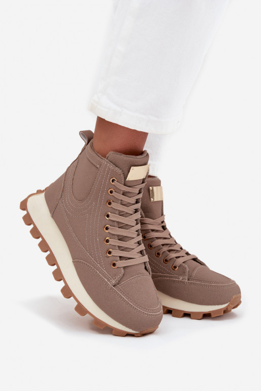 Chaussures isolées pour femmes sur plateforme Tai turirivira beiges