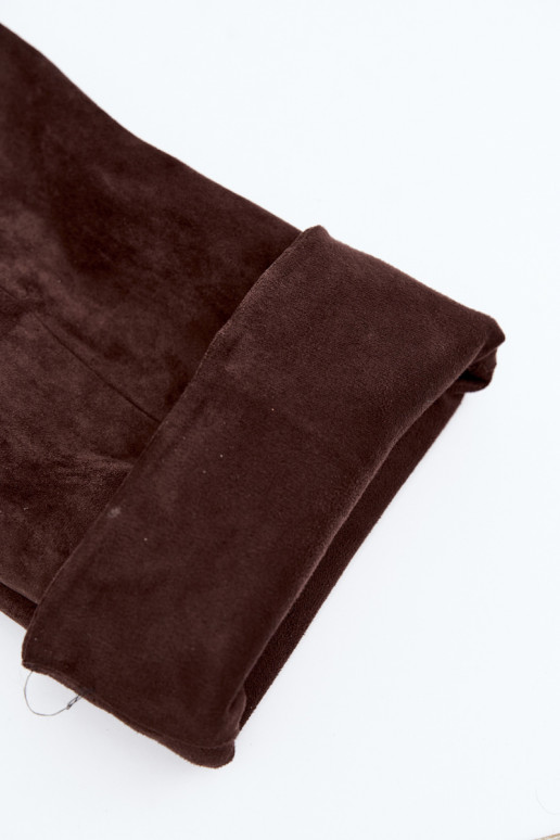 bottes hautes pour femmes à enfiler avec talons en chocolat Favra