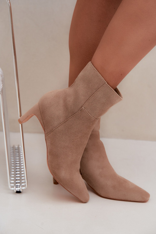 bottines pour femmes avec talons en sable Rileya