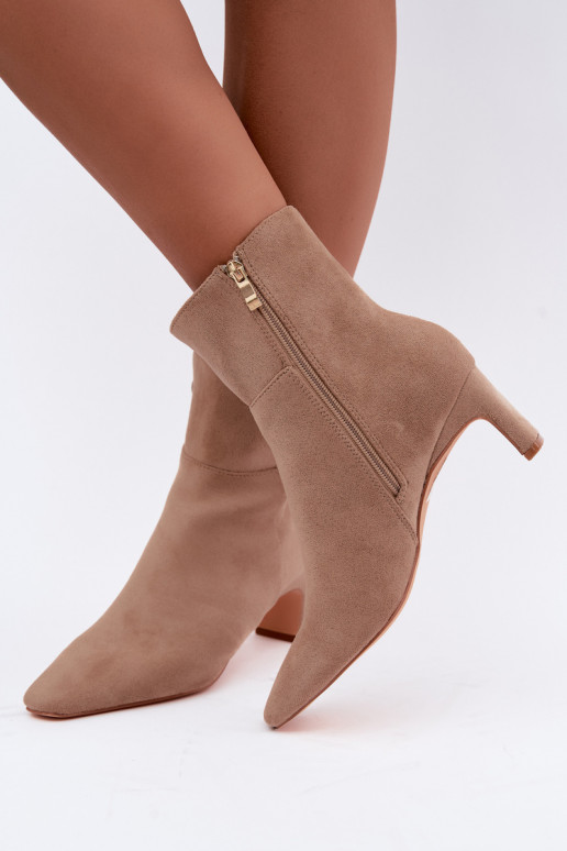 bottines pour femmes avec talons en sable Rileya
