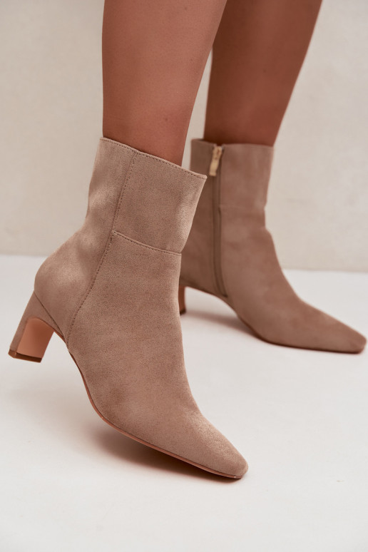 bottines pour femmes avec talons en sable Rileya