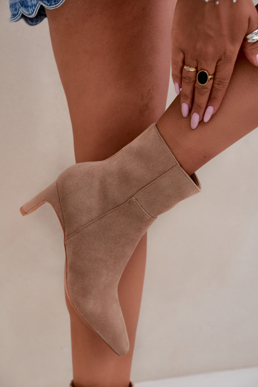 bottines pour femmes avec talons en sable Rileya