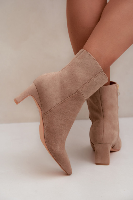 bottines pour femmes avec talons en sable Rileya