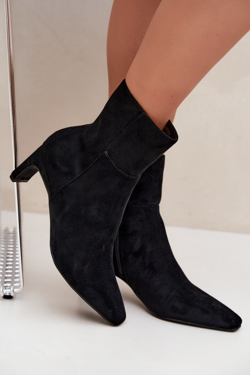 bottines pour femmes avec talons en noir Rileya