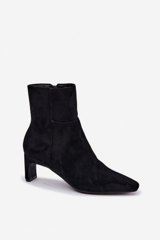 bottines pour femmes avec talons en noir Rileya