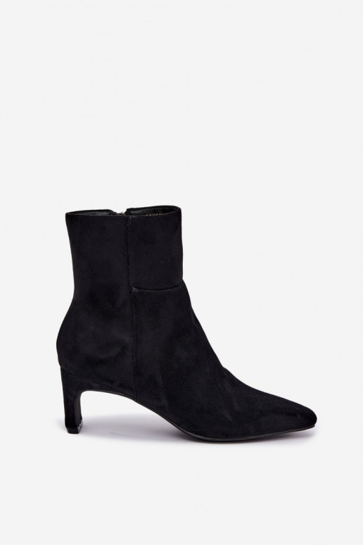 bottines pour femmes avec talons en noir Rileya