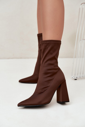 bottines à talons hauts en brun Caretta 2