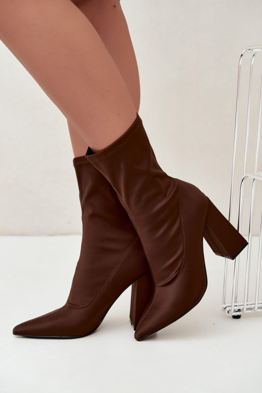 bottines à talons hauts en brun Caretta