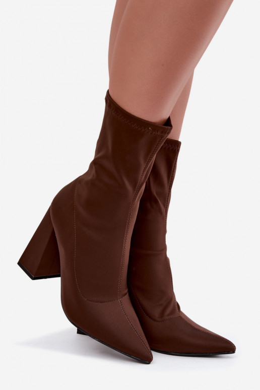 bottines à talons hauts en brun Caretta