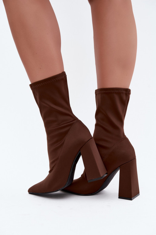 bottines à talons hauts en brun Caretta