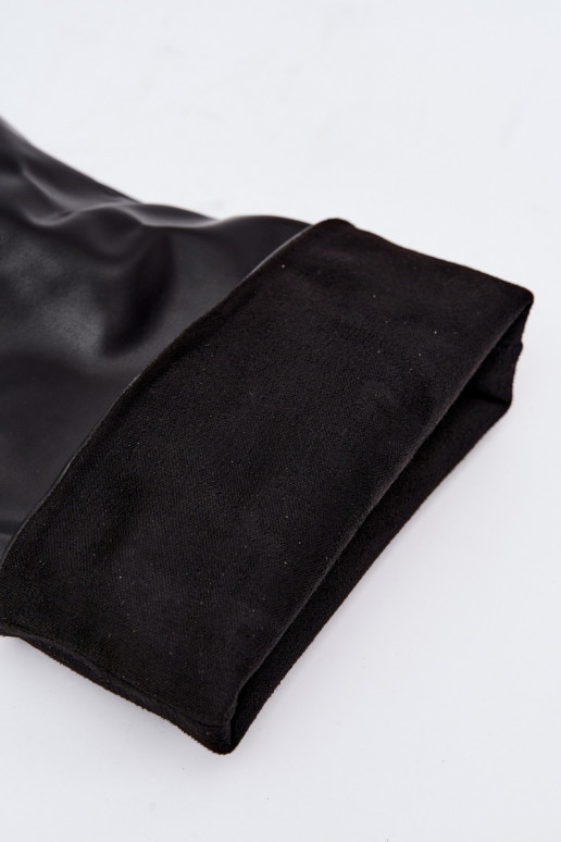 Bottes hautes pour femmes à enfiler avec talons fins en noir Caliya
