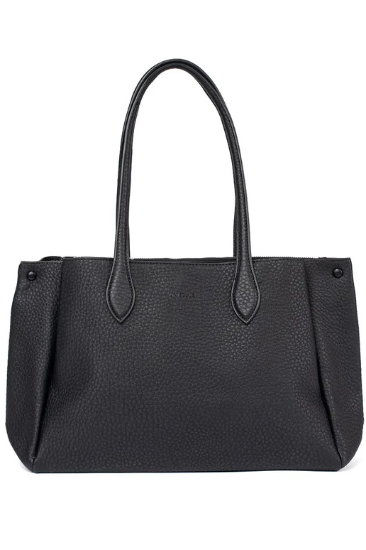 Sac à main noir en simili cuir