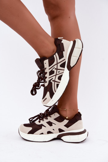 chaussures de sport pour femmes en brun-beige Nerla