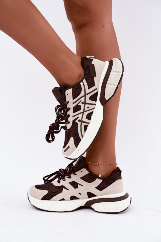 chaussures de sport pour femmes en brun-beige Nerla