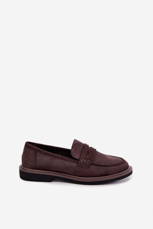 Mocassins pour femmes en daim couleur chocolat Vinceza 62335