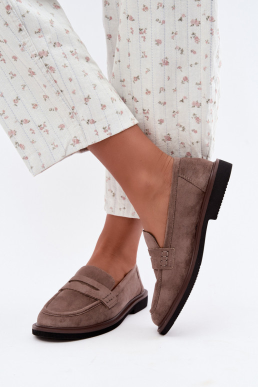 Mocassins pour femmes en daim couleur sable Vinceza 62335