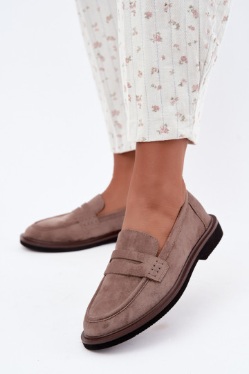 Mocassins pour femmes en daim couleur sable Vinceza 62335 2