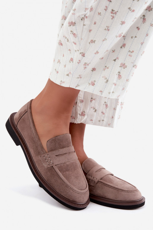 Mocassins pour femmes en daim couleur sable Vinceza 62335
