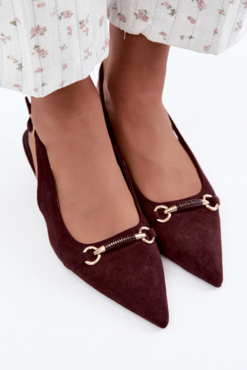 Chaussures à talons avec talon bas couleur bordeaux Caylo