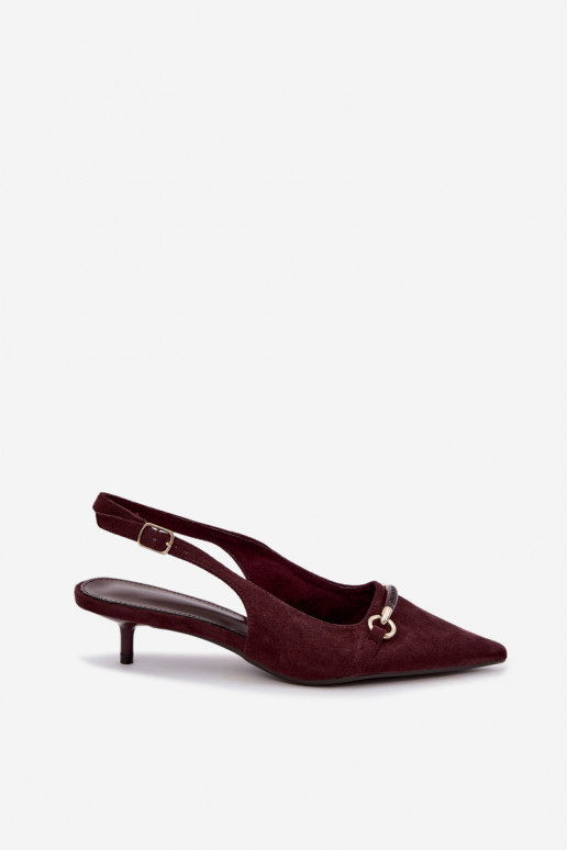 Chaussures à talons avec talon bas couleur bordeaux Caylo
