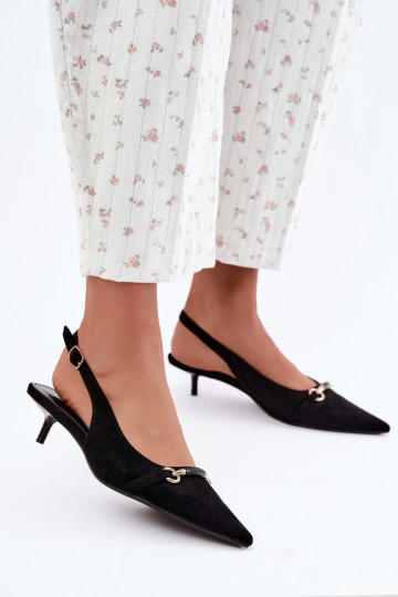 Chaussures à talons avec talon bas couleur noire Caylo