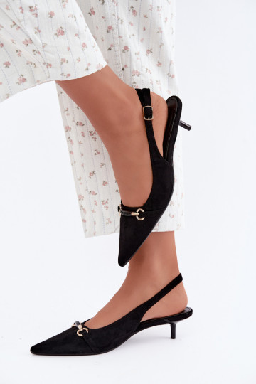 Chaussures à talons avec talon bas couleur noire Caylo 2