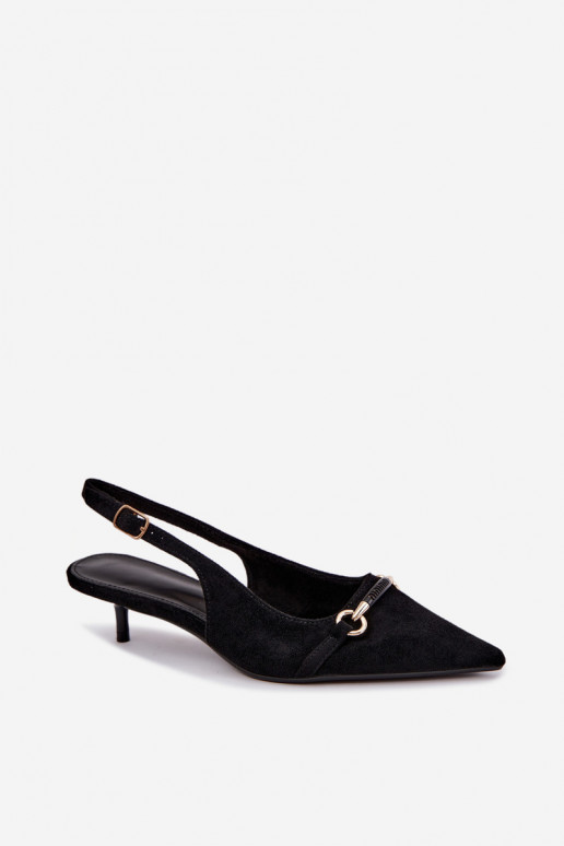 Chaussures à talons avec talon bas couleur noire Caylo