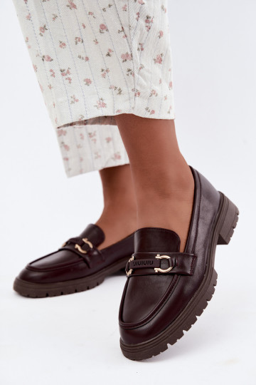 Mocassins pour femmes avec détails raffinés en couleur bordeaux Brika 2