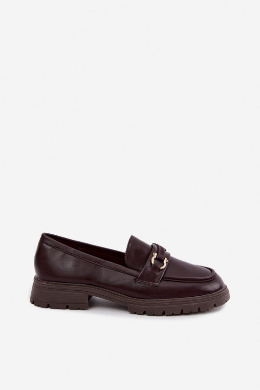 Mocassins pour femmes avec détails raffinés en couleur bordeaux Brika