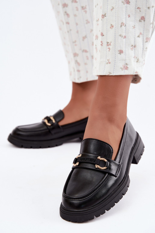 Mocassins pour femmes avec détails raffinés en couleur noire Brika