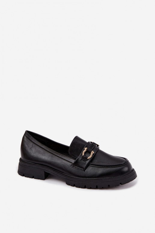 Mocassins pour femmes avec détails raffinés en couleur noire Brika