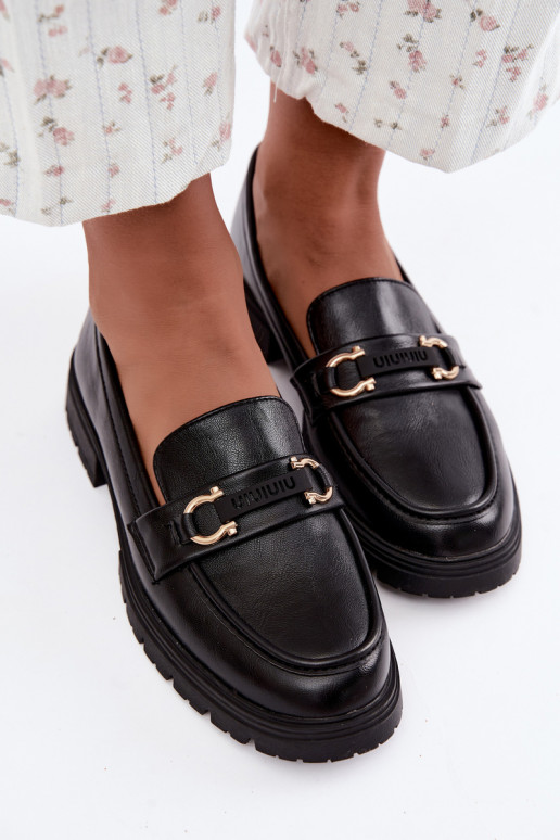 Mocassins pour femmes avec détails raffinés en couleur noire Brika