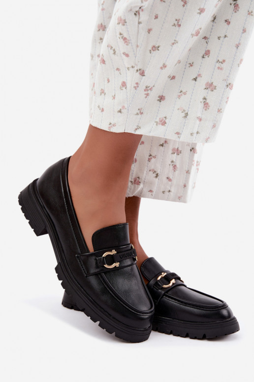Mocassins pour femmes avec détails raffinés en couleur noire Brika