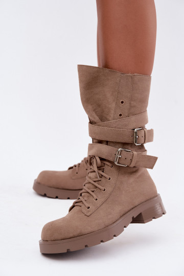 réchauffer Bottines de travail avec boucles beige Patsy 2