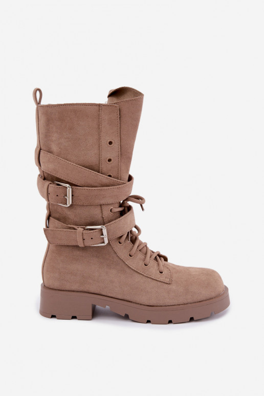 réchauffer Bottines de travail avec boucles beige Patsy