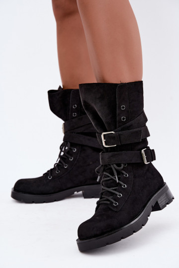 bottes de travail à la cheville doublées en noir Patsy 2