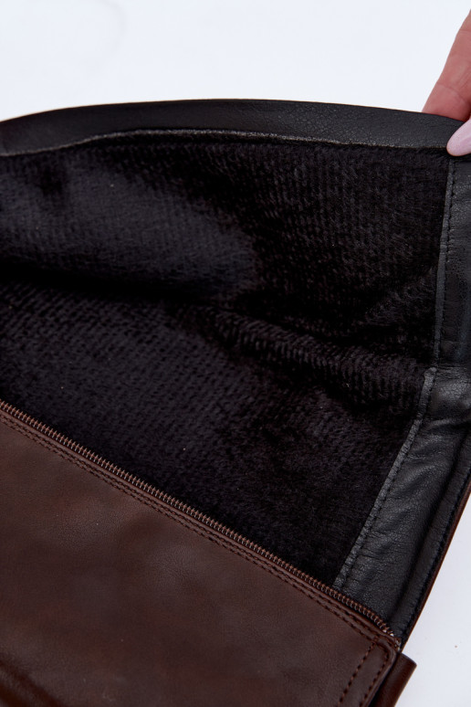 bottes hautes pour femmes doublées en chocolat Feresa
