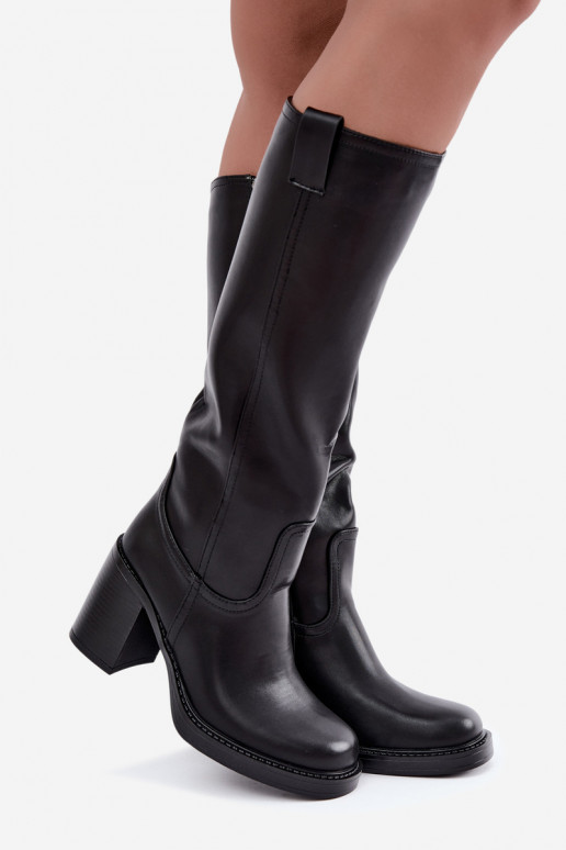 bottes hautes pour femmes doublées en noir Feresa