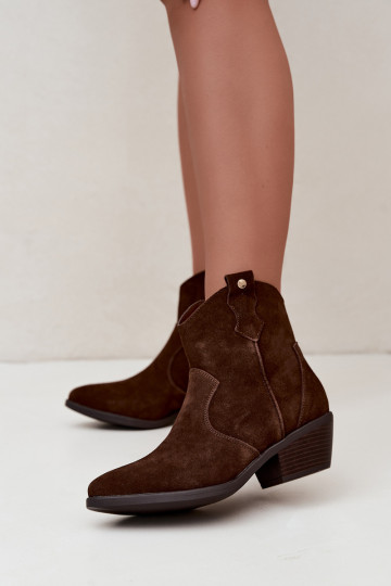 Bottines cowboy chocolat avec talons Big Star 2