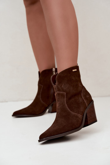 Bottines cowboy chocolat avec talons Big Star 2