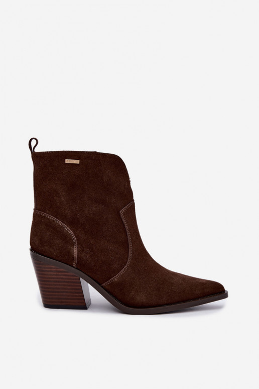 Bottines cowboy chocolat avec talons Big Star